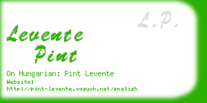 levente pint business card